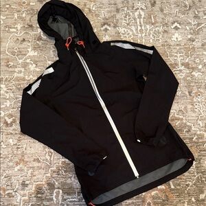 Sweaty Betty Black Raincoat with Red Accents